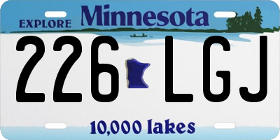 MN license plate 226LGJ