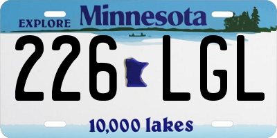 MN license plate 226LGL