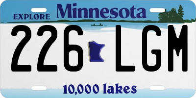 MN license plate 226LGM