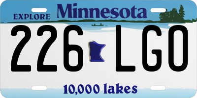 MN license plate 226LGO
