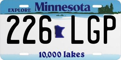 MN license plate 226LGP