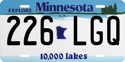 MN license plate 226LGQ