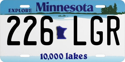 MN license plate 226LGR