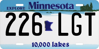 MN license plate 226LGT