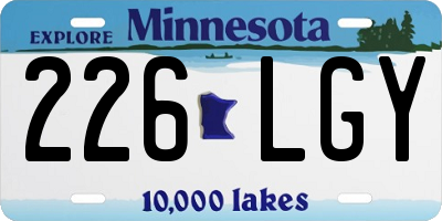MN license plate 226LGY