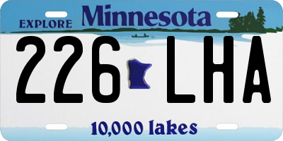 MN license plate 226LHA
