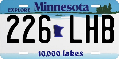 MN license plate 226LHB