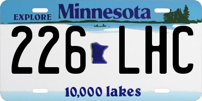 MN license plate 226LHC