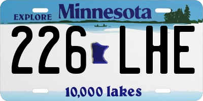 MN license plate 226LHE