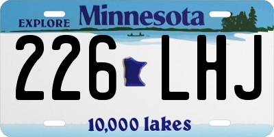 MN license plate 226LHJ