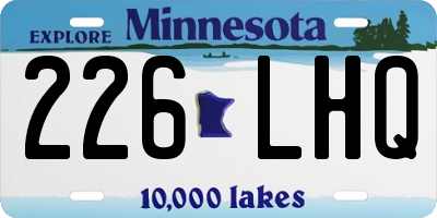 MN license plate 226LHQ