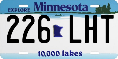 MN license plate 226LHT
