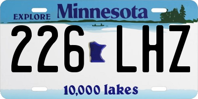 MN license plate 226LHZ