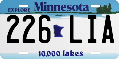MN license plate 226LIA