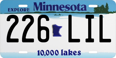 MN license plate 226LIL