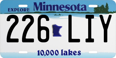 MN license plate 226LIY