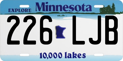 MN license plate 226LJB