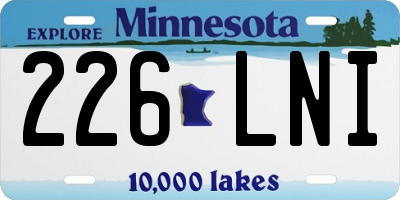 MN license plate 226LNI