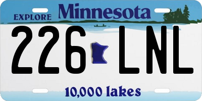 MN license plate 226LNL