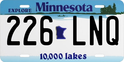 MN license plate 226LNQ