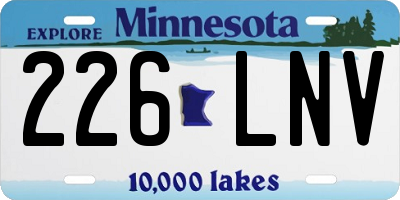 MN license plate 226LNV