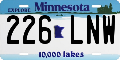 MN license plate 226LNW