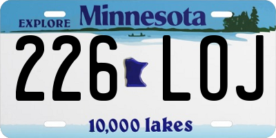 MN license plate 226LOJ