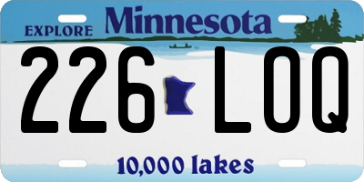 MN license plate 226LOQ