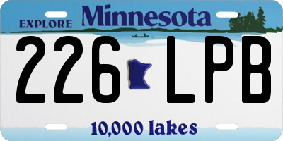 MN license plate 226LPB