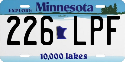 MN license plate 226LPF