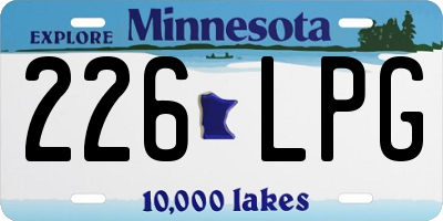 MN license plate 226LPG