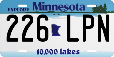 MN license plate 226LPN