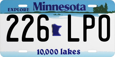MN license plate 226LPO