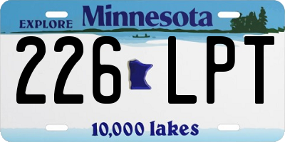 MN license plate 226LPT