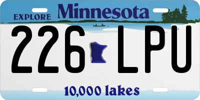 MN license plate 226LPU