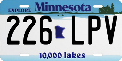 MN license plate 226LPV