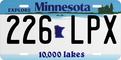 MN license plate 226LPX