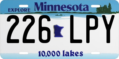 MN license plate 226LPY