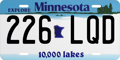 MN license plate 226LQD