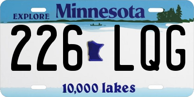 MN license plate 226LQG