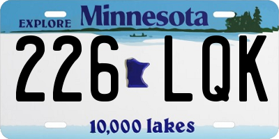 MN license plate 226LQK