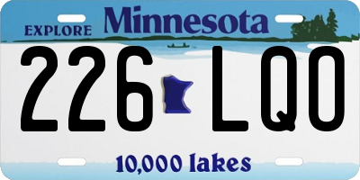 MN license plate 226LQO