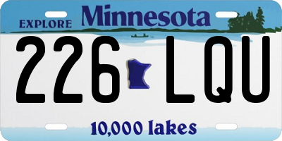 MN license plate 226LQU