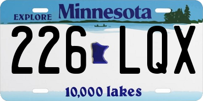 MN license plate 226LQX