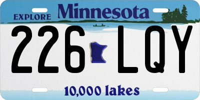 MN license plate 226LQY
