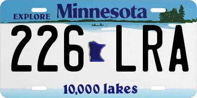 MN license plate 226LRA