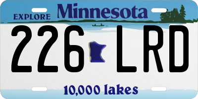 MN license plate 226LRD