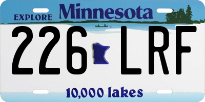 MN license plate 226LRF