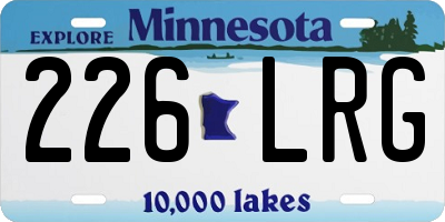 MN license plate 226LRG