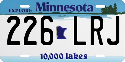 MN license plate 226LRJ